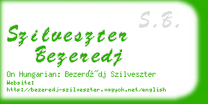 szilveszter bezeredj business card